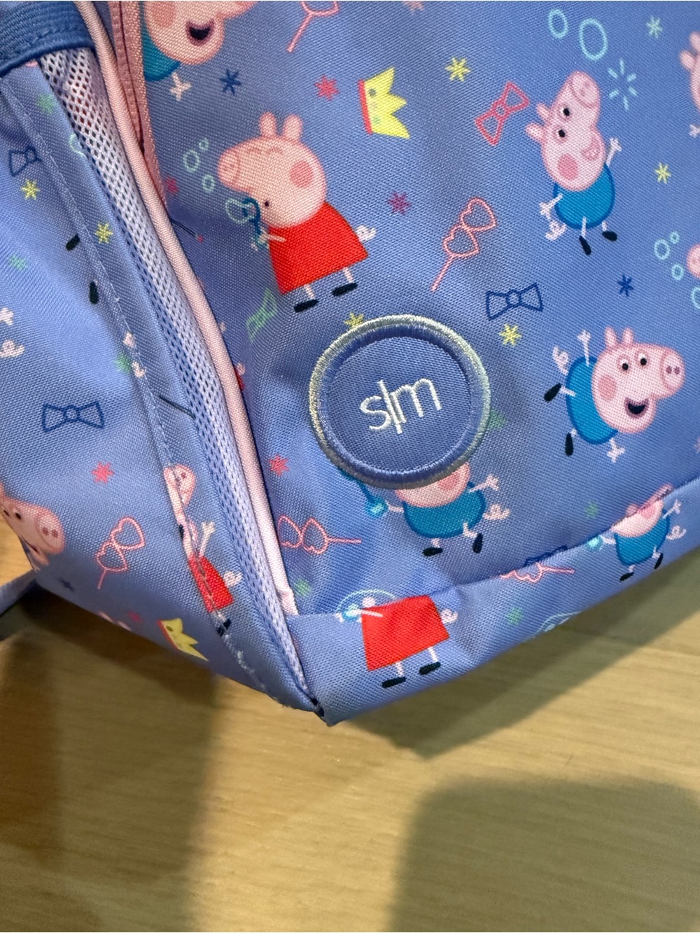 Simple Modern Kids Peppa Pig Print purple Backpack with Pink Trim - Picture 11 of 12